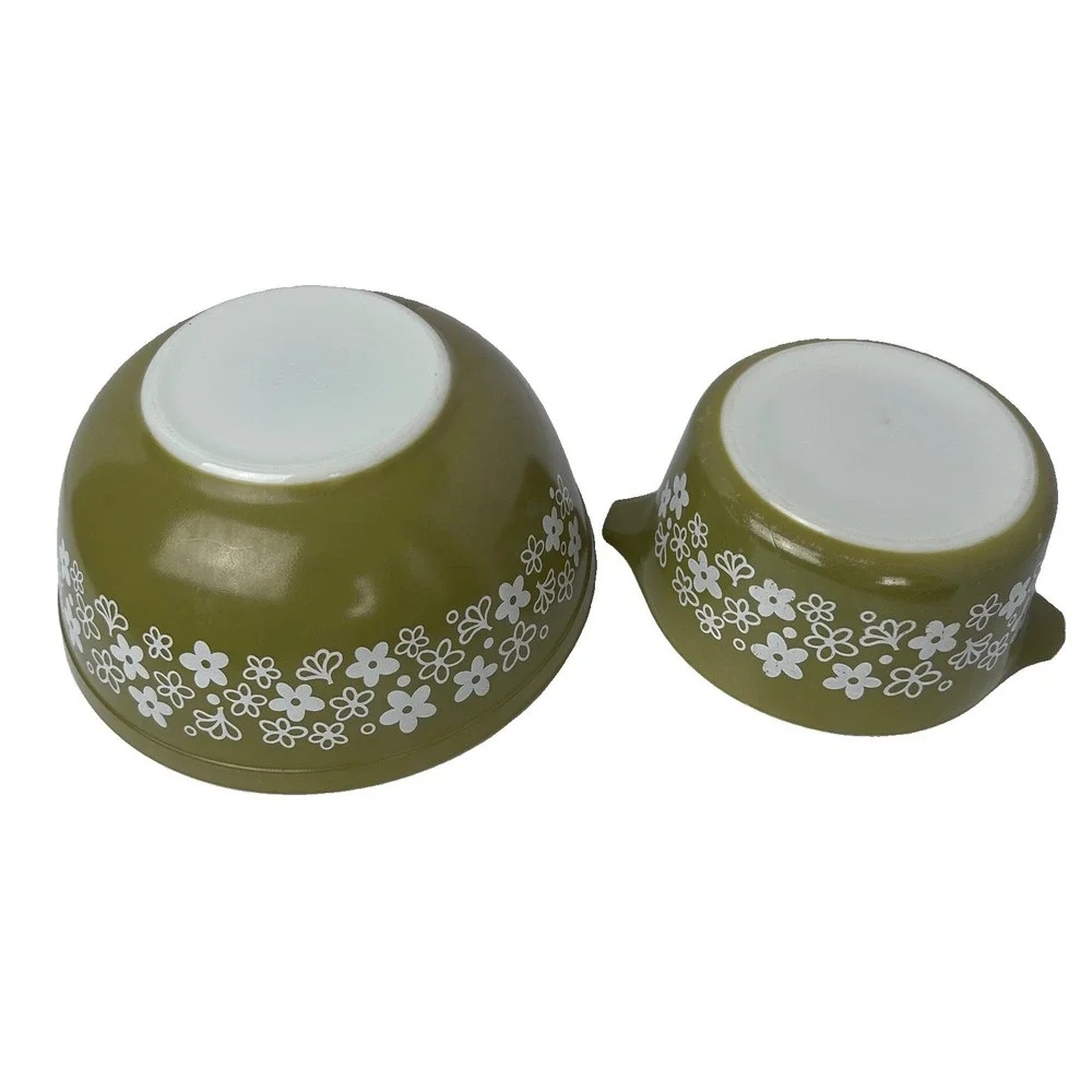 Pyrex Crazy Daisy Spring Blossom 1 large mixing bowl & 1 Small